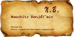 Naschitz Benjámin névjegykártya